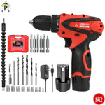 JPT 12-volt Cordless Drill Machine with 24-Piece Bits And Sockets Set | Clearance Sale 2024