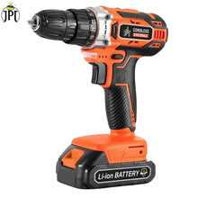 JPT Pro Plus Series 21-volt Cordless Drill Machine | 48Nm Torque | 2000 RPM Speed | 18+1 Clutch Setting | 10mm Keyless Chuck | LED Light | 2000mAh Li-Ion Battery | Fast Charger