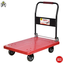 JPT Heavy Duty Small Folding Hand Trolley | 150 KG Weight Lifting Capacity | 360° Durable Swivel Wheels | Foldable Push Hand Cart For Loading And Storage | Clearance Sale 2024