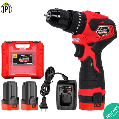 Buy the new JPT brushless 18v cordless impact drill renewed to feel the power to tackle the toughest jobs right in the palm of your hand. Shop now