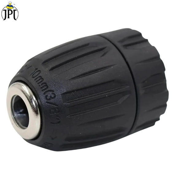 JPT Heavy Duty 10MM Clamping Capacity Keyless Drill Chuck | 3/8-24UNF Mount for Forward and Reverse Cordless & Electric Drill Machine