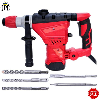 JPT SDS Plus 32MM Core Rotary Hammer & Breaker Machine | 1500-Watt Motor | 4000 RPM Speed | 3800 BPM Force | 4.5 Joules Impact | 32mm Deep Drilling | 3 Function Modes | Clearance Sale 2024