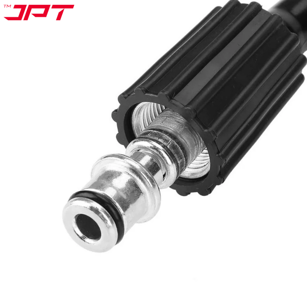 Buy the JPT heavy-duty 8-metre pressure washer hose pipe, featuring superior quality build, universal fitting, kink resistant, compatible with many brands.