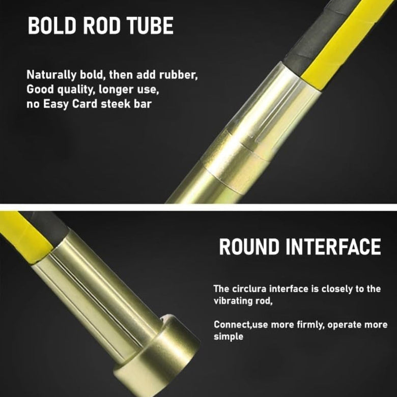 JPT Heavy Duty 1250-Watt Handheld Electric Concrete Vibrator Machine | 13000 Vibrations Per Minute | 1300 RPM Speed | 35mm Chuck | Copper Armature | 1.5m And 3m Vibrator Needles Included