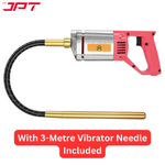 Grab this amazing deal on JPT heavy duty 1250w concrete vibrator machine which features 13000vpm, 1300rpm, copper armature with 3-metre vibrator needle.