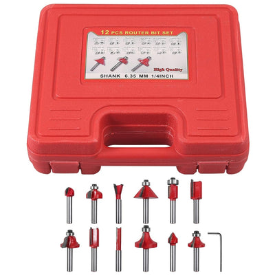 Grab the JPT high quality 12pcs wood router bit 1/4" at the most affordable price online in India. It comes with shank tungsten carbide tipped with plastic box.