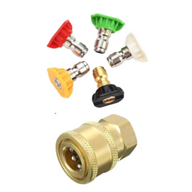 JPT 5-Piece 1/4-Inch Quick Connect Universal Pressure Washer Nozzle Tips With 1/4 Quick Connector