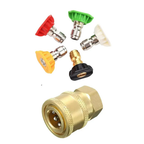 JPT 5-Piece 1/4-Inch Quick Connect Universal Pressure Washer Nozzle Tips With 1/4 Quick Connector