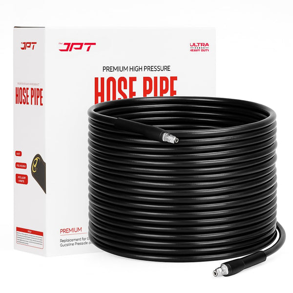 JPT Ultra Heavy-Duty 15Mtr High Pressure Hose Pipe Compatible With Bosch Aquatak/AQT Series | Withstand Up to 450 Bar (6525 PSI) of Pressure | Premium PVC + PE Layers and Reinforced Braid
