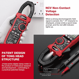 JPT Pro Series 1000A Inrush Digital Clamp Meter | Digital Multimeter with 6000 Counts | AC/DC Current & Voltage Tester | Temperature, Capacitance, Continuity, Duty Cycle