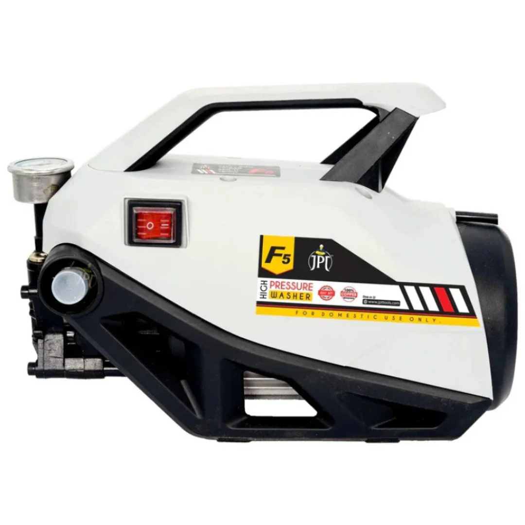 100% copper winding induction motor inside JPT F5 high pressure car washer — no brush wear