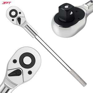 Buy JPT heavy-duty 1" socket ratchet wrench with 24-tooth gear, reversible drive, and spring-loaded quick release. Ideal for car repair, bikes, EVs, and more.