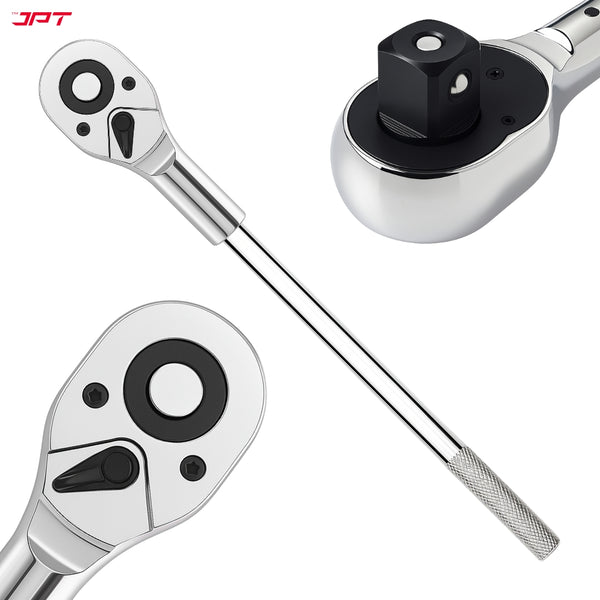 Buy JPT heavy-duty 1" socket ratchet wrench with 24-tooth gear, reversible drive, and spring-loaded quick release. Ideal for car repair, bikes, EVs, and more.