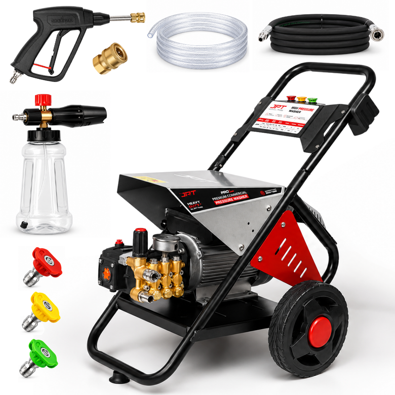 JPT Pro Series 4HPC Commerical High Pressure Washer | 3000W Powerful Motor | Max. 220 Bar Power | Max. 3200 PSI Pressure | 18 L/Min Water Flow | Best For Car Service Centers & Industrial Cleaning