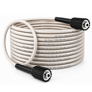 JPT 15MTR Heavy Duty Super Flexible Pressure Washer Hose Pipe | American Standard M22 Thread With O-Ring Seals | Up To 2465PSI Pressure | Max. 170 Bar Power