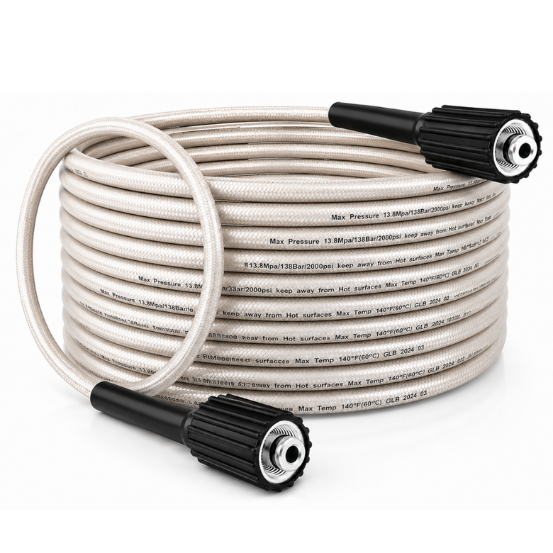 JPT 15MTR Heavy Duty Super Flexible Pressure Washer Hose Pipe | American Standard M22 Thread With O-Ring Seals | Up To 2465PSI Pressure | Max. 170 Bar Power