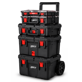 JPT Ultra Heavy Duty 5-Piece Modular Tool Box with 8" Rugged Wheels