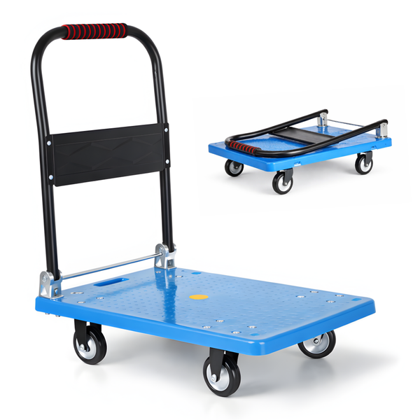 JPT 300KG Capacity Heavy Duty Foldable Platform Trolley with 360° Swivel Wheels – Industrial Hand Trolley for Warehouse, Shop & Home Use