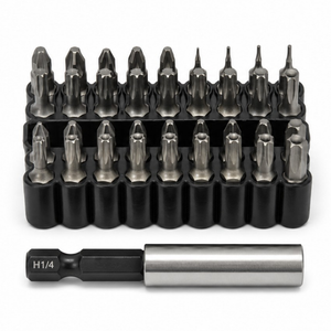 JPT 33-Piece Screwdriver Bit Set, S2 Taiwan Steel, Magnetic Bit Holder, Ultra Heavy Duty