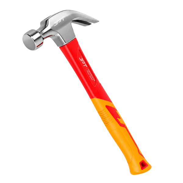 JPT 450G Forged Steel Claw Hammer with Anti-Slip Rubber Grip – Heavy Duty Carpenter Hammer for Carpentry, Woodworking & Construction Work, Professional Steel Hammer for Nail Driving & Extraction