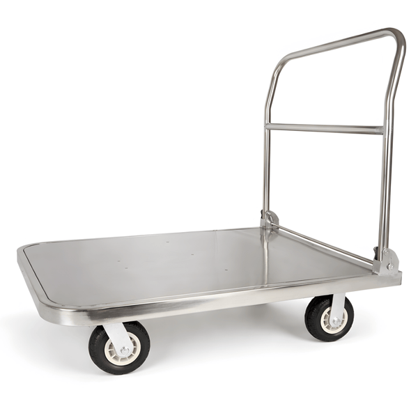 JPT Heavy Duty Steel Metal Platform Trolley | 800kg Capacity with Reinforced Pipe Frame | 90x60 cm Platform | 6” Rubber Wheels | Industrial Warehouse Cart