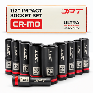 JPT 10pcs Deep Impact Socket Set 1/2