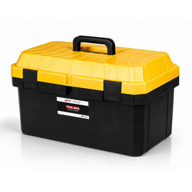 JPT 21-Inch Industrial-Grade Heavy-Duty Tool Box | Two Transparent Lids & One Removable Tray | Secure Tight Latch with Padlock Eye | Best for Electricians, Carpenters, Automobile Use & More