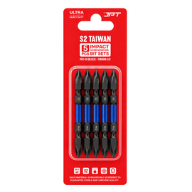 JPT Magnetic Impact Screwdriver Bit Set (5 PCS) | S2 Taiwan Material | 1/4 Inch Hex Shank & PH2 Tip | For High Torque Performance