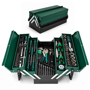 JPT 85-Piece Mechanics Tool Set, Garage Repair Kit with Tool Box | CR-V Steel • 1/4