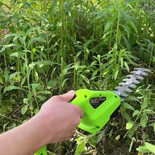 JPT Battery Powered 2-in-1 Electric Cordless Hand-held Grass Shear Hedge Trimmer Shrubbery Clipper Rechargeable for Garden and Lawn
