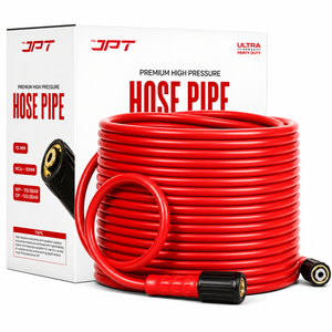 JPT Ultra Heavy-Duty 15MTR Flexible High Pressure Washer Hose Pipe | Standard M22 x 15MM Thread | Up To 450Bar / 6525PSI | PVC + PE Layers Build | Tangle & Kink Free Design