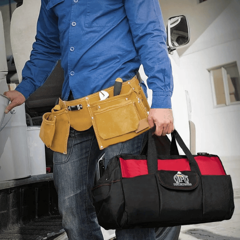 JPT 16-Inch Heavy Duty Waterproof Tool Bag | Oxford Cloth and Fine Stitching Build | Made-In India Bag | Portable Bag for Electrician, Technician, Mechanics, Carpenter, and More