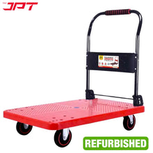 Buy the JPT refurbished big folding Hand Trolley for industrial, warehouse, office & home use. This trolley features 300kg loading capacity, and much more.
