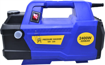 JPT super combo IDR Portable Car Washer – 2400 watts, 220 bar, 520l/h, 100% copper winding, total stop system, multi funchtional & 1-year home user warranty.