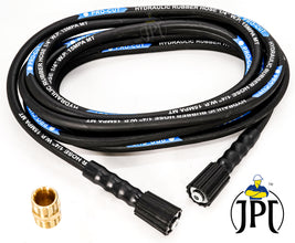 JPT Combo Pressure Washer Hose Pipe 8 Meter Upto 2500 PSI Heavy Duty Black Molded Pipe with M22 Adaptor Compatible with JPT, STARQ, REQTECH Pressure Washer (8 Meter)