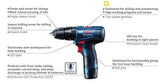 Bosch GSB 120 Kit Professional Cordless Impact Drill Driver with 12V Double battery