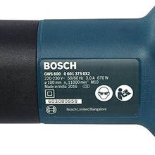 बॉश GWS 600 प्रोफेशनल कॉर्डेड छोटा एंगल ग्राइंडर (4 इंच, 670W) (नवीनीकृत)