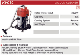 JPT High Pressure JP-4HPC Commercial Washer And JPT KVC80 Professional Wet & Dry Vacuum Cleaner (COMBO OFFER)