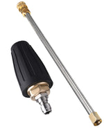 JPT Combo Pressure Washer Spray Wand/Extension Straight Rod, 20" with Turbo Rotating Brass Nozzle with I/4 Male Connector