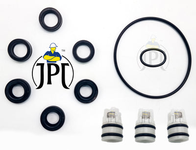 JPT COMBO RS3+ PRESSURE WASHER HEAD O-RING AND OIL/WATER SEAL SET WITH PRESSURE VALVE SET