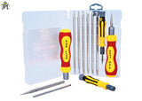 JPT ADVANCED 15 IN 1 MULTI-PURPOSE MAGNETIC AND ADJUSTABLE SCREW DRIVER KIT WITH 2 HANDLES AND 15 BITS SET